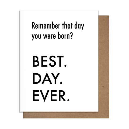 Rose & Lee Co Best Day Ever Born Greeting Card Stationery
