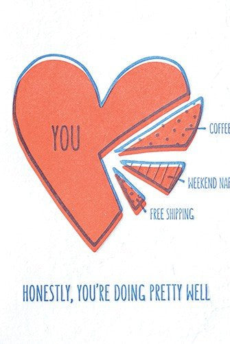 Rose & Lee Co Heart Pie Chart Stationery