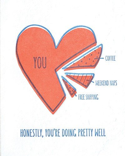 Rose & Lee Co Heart Pie Chart Stationery