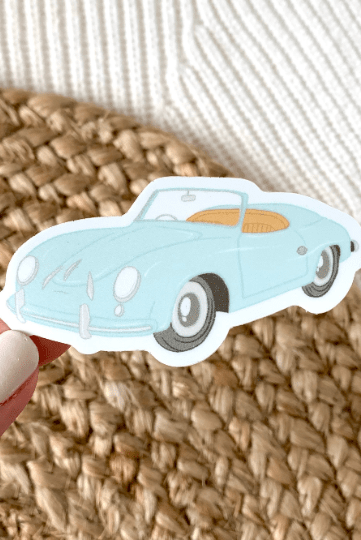 Rose & Lee Co Stickers, Blue Retro Convertible Stationery