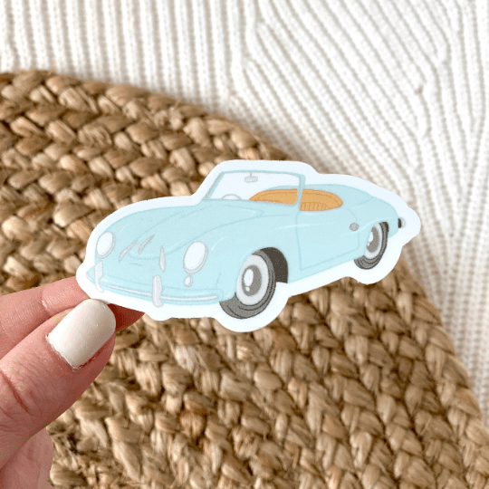 Rose & Lee Co Stickers, Blue Retro Convertible Stationery