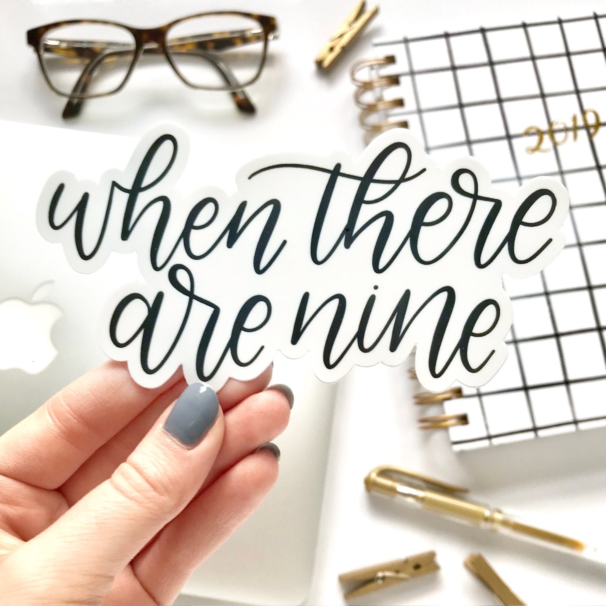Rose & Lee Co Stickers, When There Are Nine Stationery