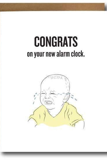 Rose & Lee Co Baby Alarm Clock Card Stationery