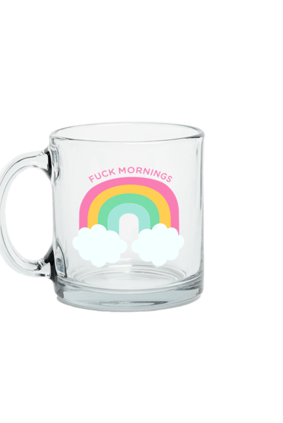 Rose & Lee Co F*ck Mornings Glass Mug Drinkware