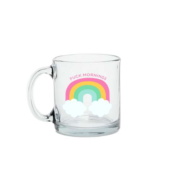 F*ck Mornings Glass Mug - Rose & Lee Co