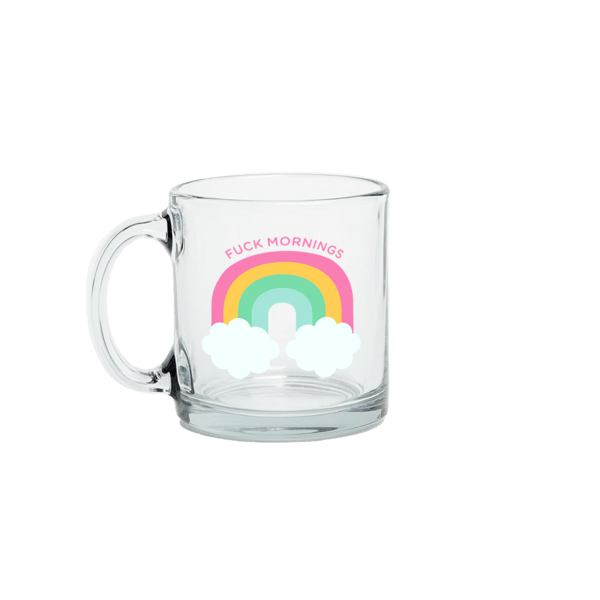Rose & Lee Co F*ck Mornings Glass Mug Drinkware