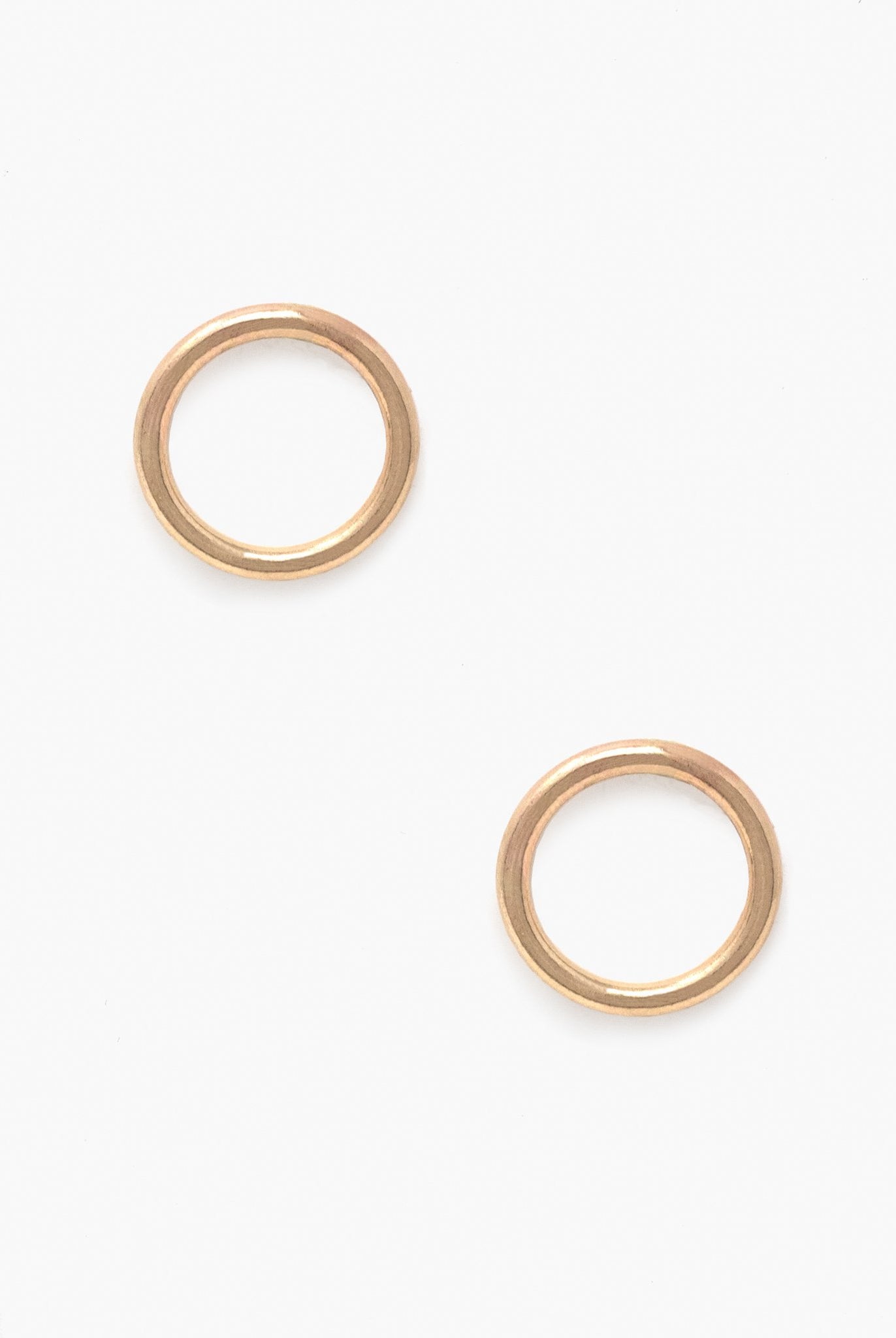 Circle Gold-Filled Stud Earrings