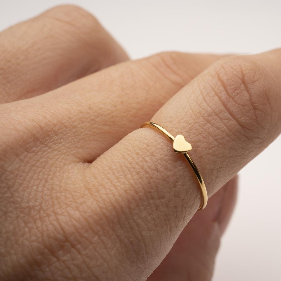 Rose & Lee Co Gold Heart Stacker Ring Rings