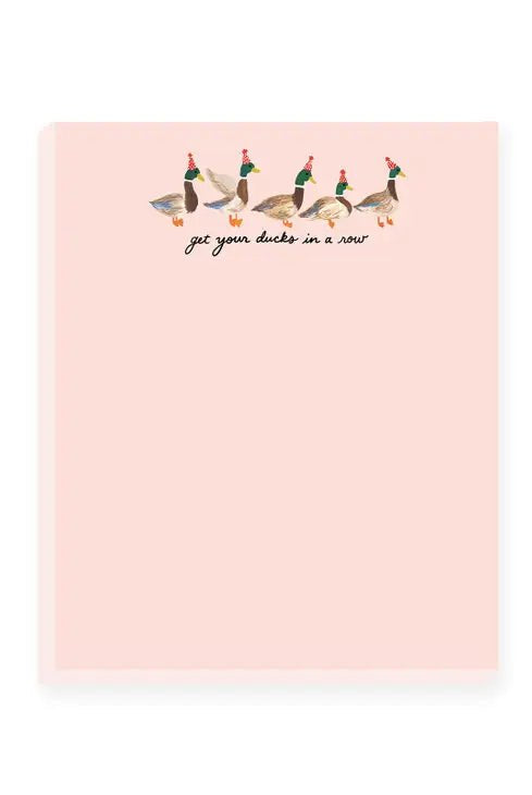 Rose & Lee Co Get Your Ducks in a Row Notepad Stationery