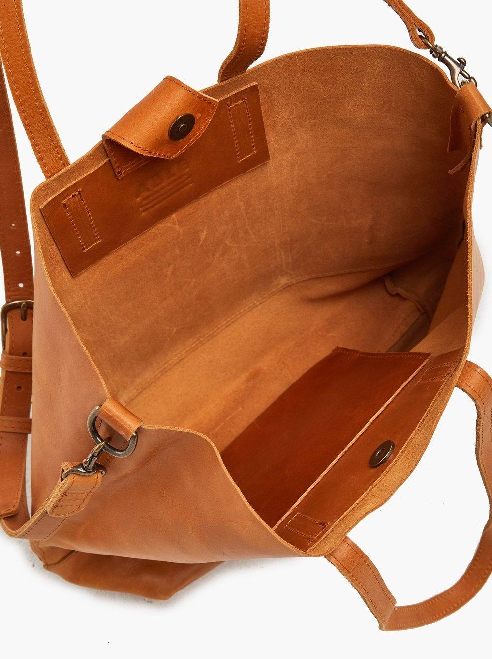 Abera Crossbody Tote, Cognac - Rose & Lee Co
