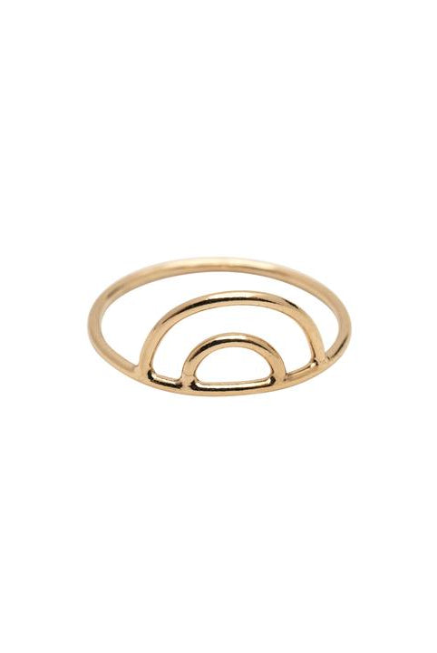 Rose & Lee Co Gold Rainbow Ring Rings