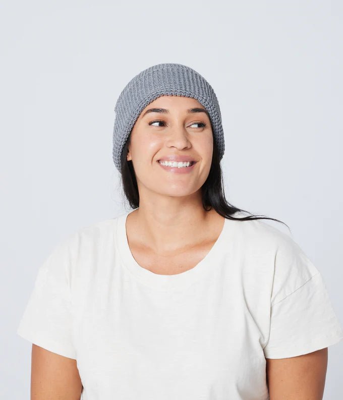 Rose & Lee Co Waffle Knit Beanie, Grey unknown