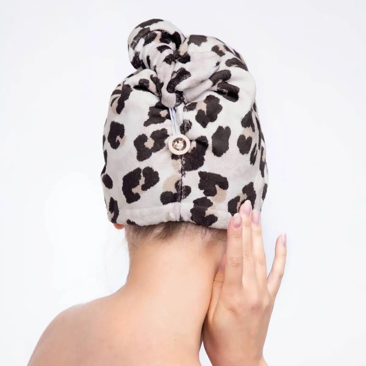 Rose & Lee Co Quick Dry Hair Towel, Leopard Hair