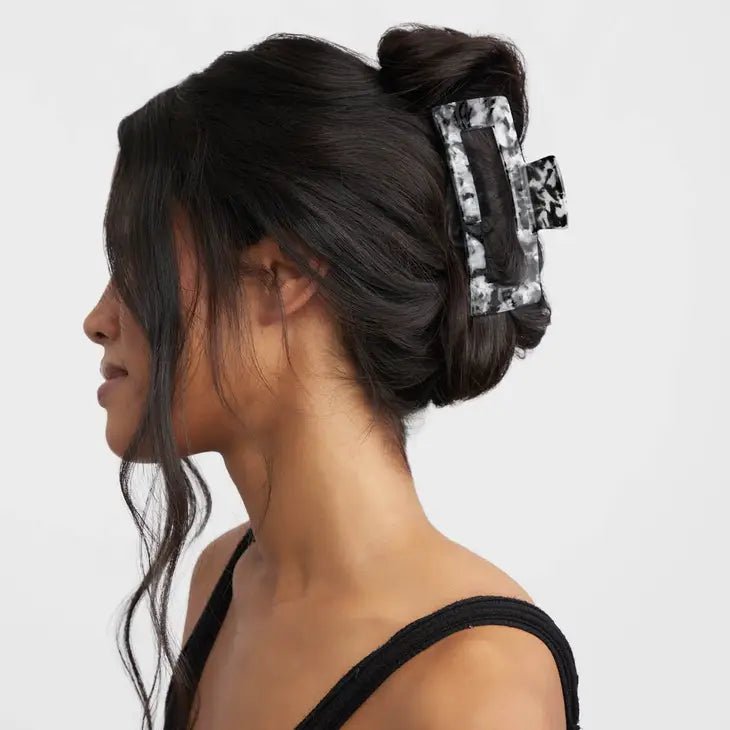 Rose & Lee Co Eco - Friendly Jumbo Open Shape Claw Clip, Black Hair
