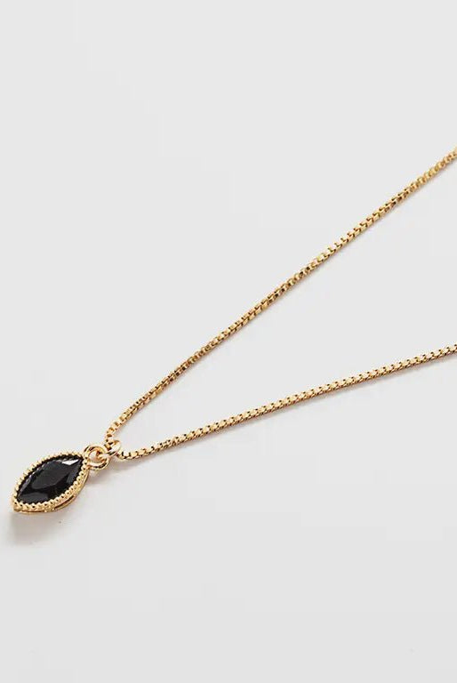 Rose & Lee Co Black Teardrop Necklace Necklaces