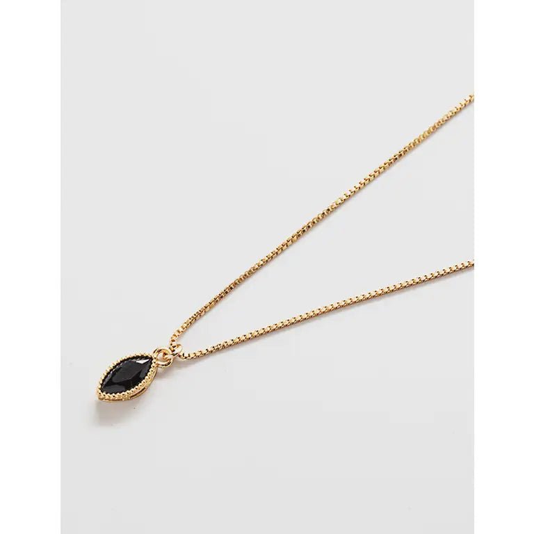 Rose & Lee Co Black Teardrop Necklace Necklaces