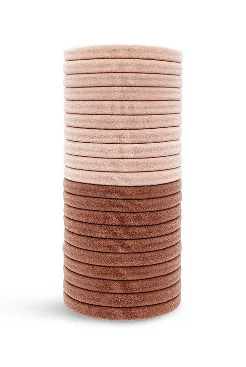 Rose & Lee Co Eco-Friendly Nylon Elastics 20 Pc Set, Blush Hair