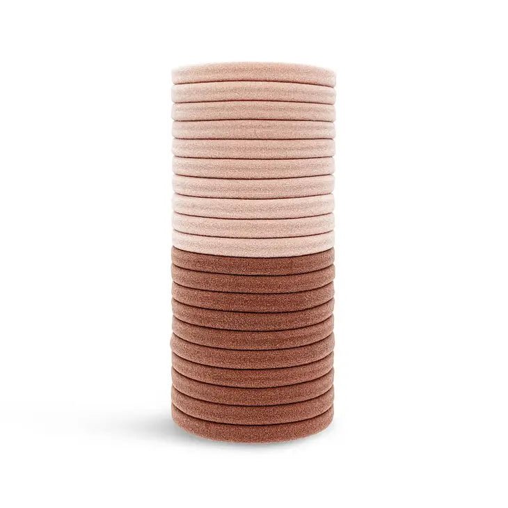 Rose & Lee Co Eco-Friendly Nylon Elastics 20 Pc Set, Blush Hair