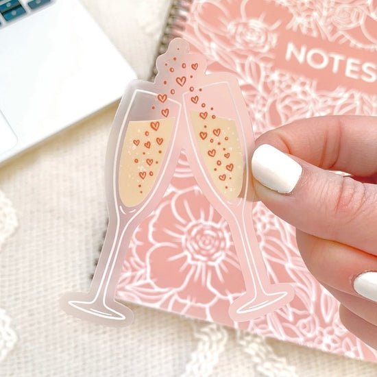 Rose & Lee Co Stickers, Champagne Stationery