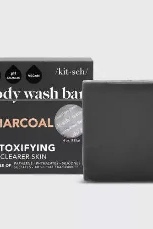 Rose & Lee Co Charcoal Detoxifying Body Wash Bar Bath & Body
