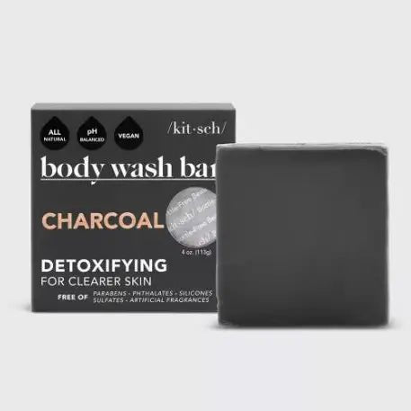Rose & Lee Co Charcoal Detoxifying Body Wash Bar Bath & Body