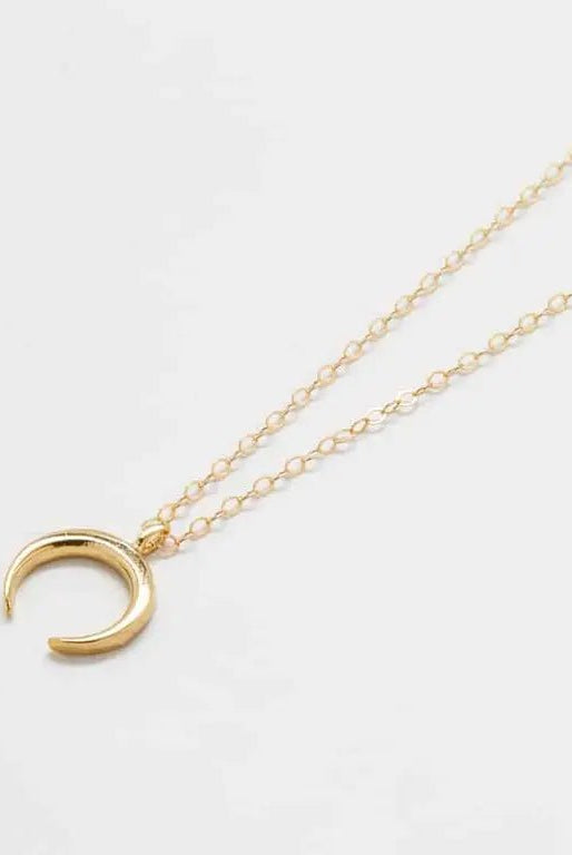 Rose & Lee Co Gold Crescent Moon Necklace Necklaces