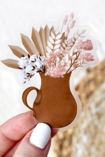 Rose & Lee Co Stickers, Clay Flower Pitcher Bouquet Stationery
