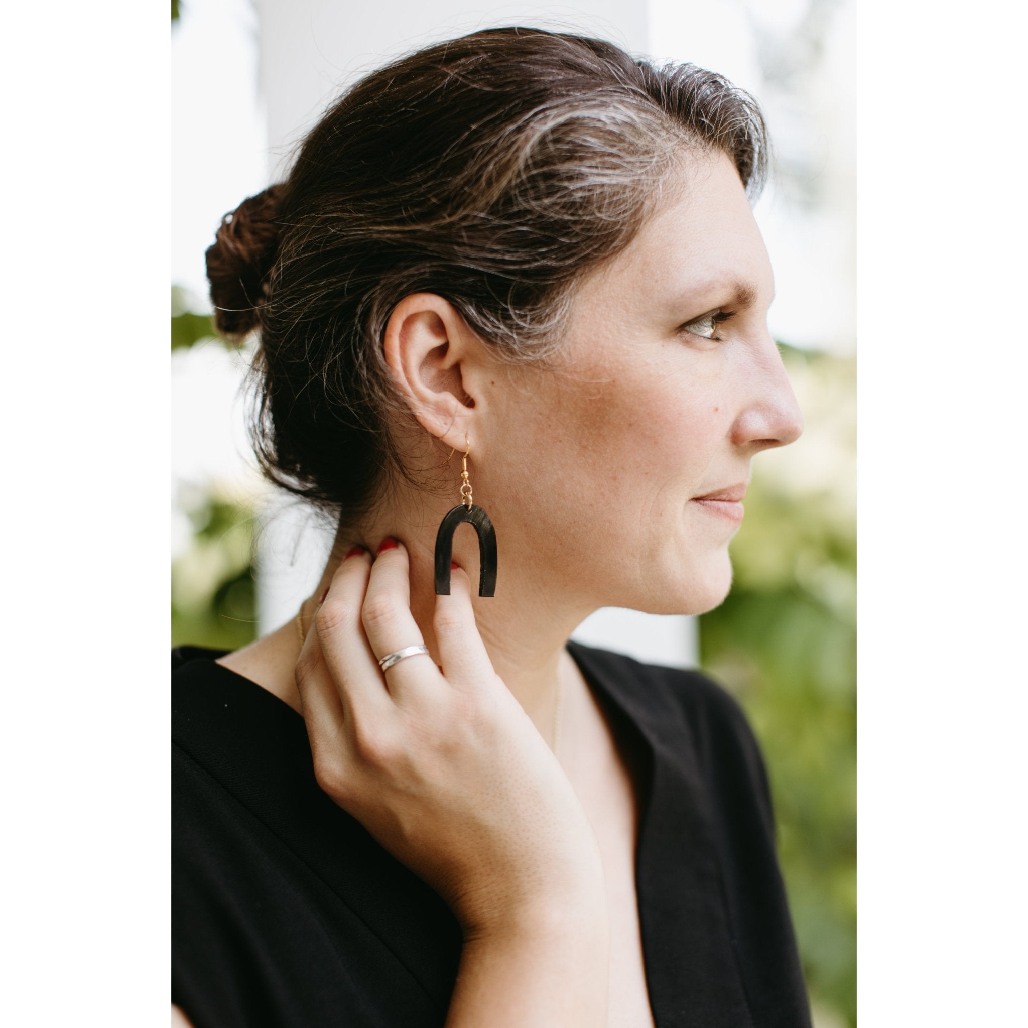 Rose & Lee Co Arcadin Earrings, Dark Earrings