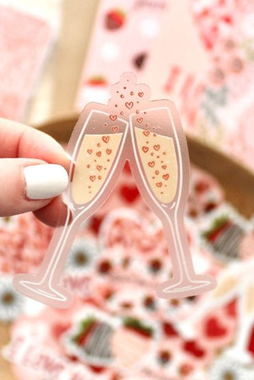 Rose & Lee Co Stickers, Champagne Stationery