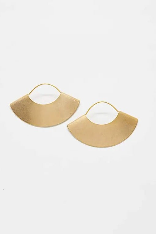 Rose & Lee Co Gold Mini Fan Earrings Earrings