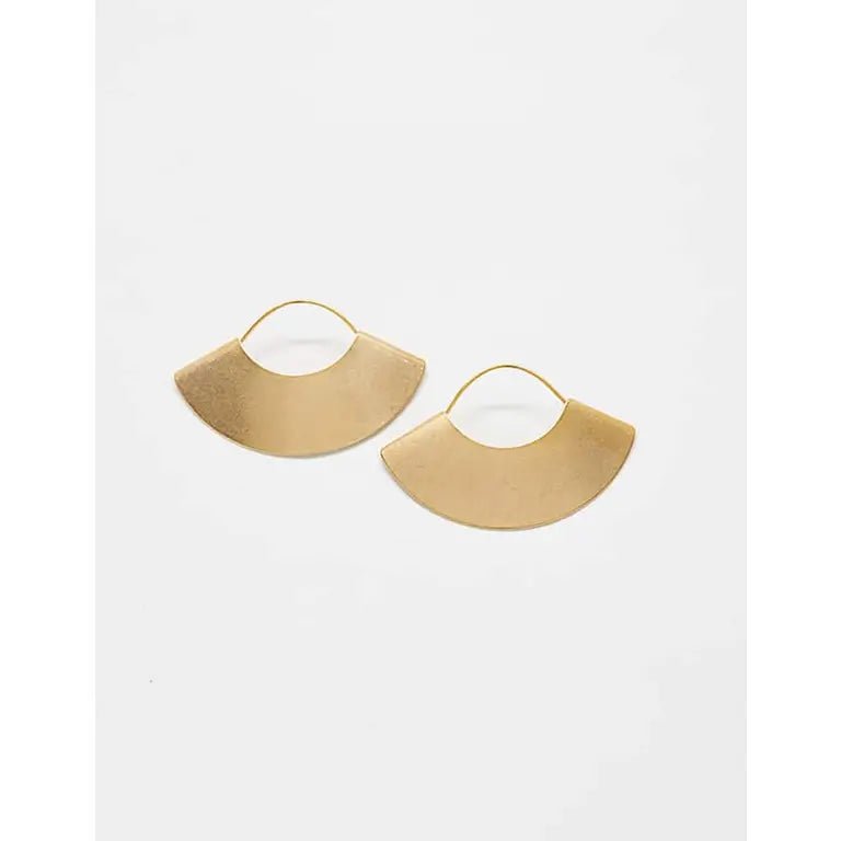 Rose & Lee Co Gold Mini Fan Earrings Earrings