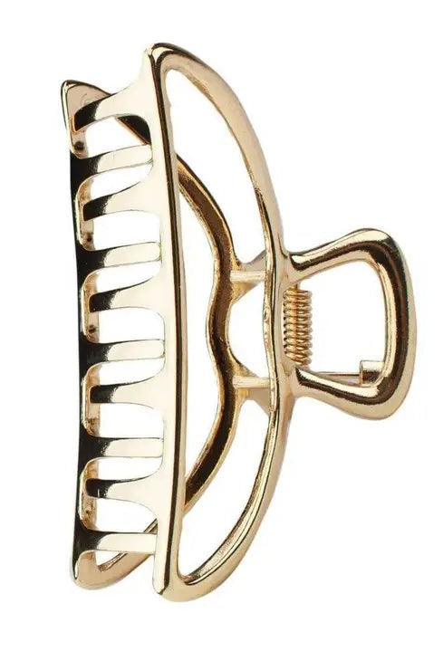 Rose & Lee Co Open Shape Claw Clip, Gold Hair