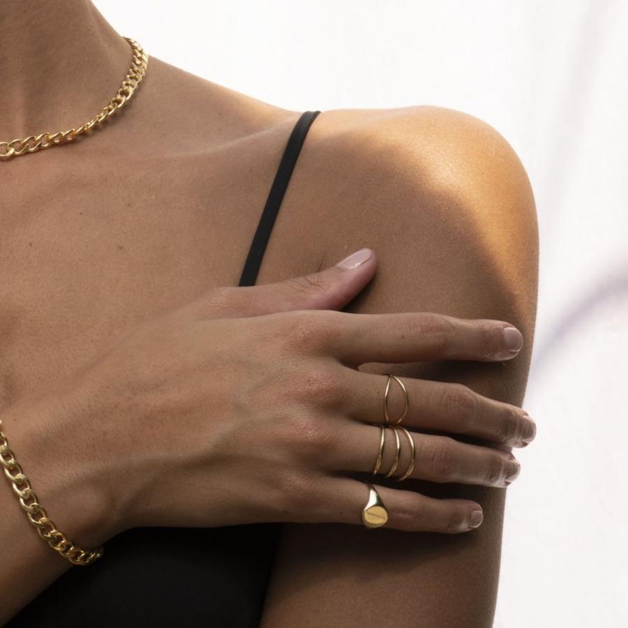 Rose & Lee Co Gold Double Ring Rings