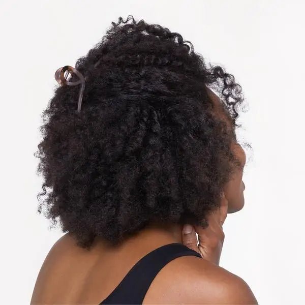 Rose & Lee Co Large Loop Claw Clips 2pc, Black & Tortoise Hair