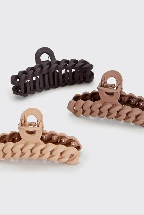 Rose & Lee Co Eco - Friendly Chain Claw Clip, Neutral Hair