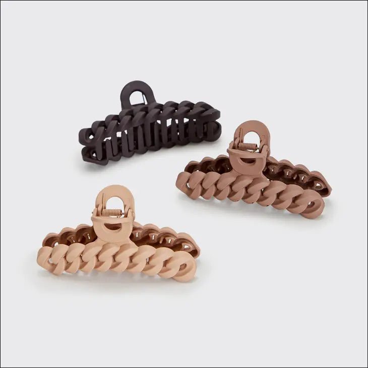 Rose & Lee Co Eco - Friendly Chain Claw Clip, Neutral Hair