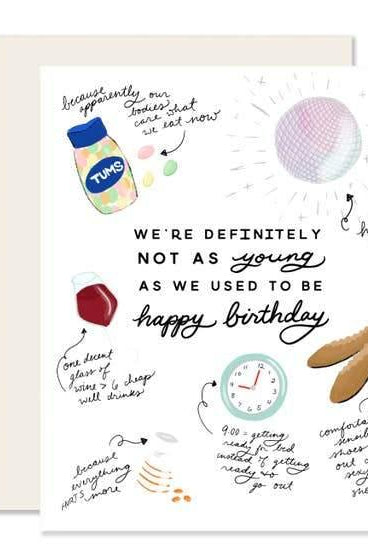 Rose & Lee Co Not As Young Birthday Card Stationery
