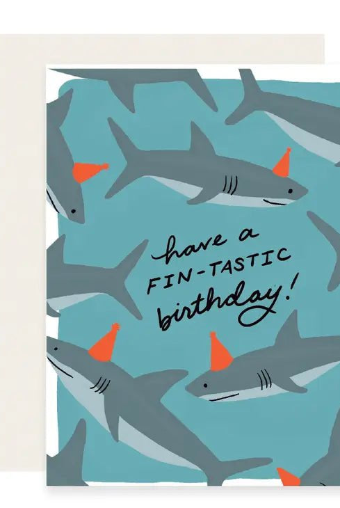 Rose & Lee Co Fin-tastic Shark Birthday Card Stationery
