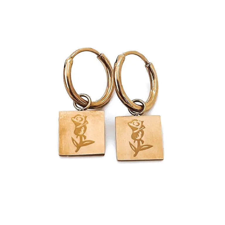 Endo Charm Hoops Square Rose ROSE & LEE CO. Rose & Lee Co