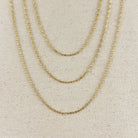 18k Gold Filled Mini Diamond Cut Paperclip Chain
