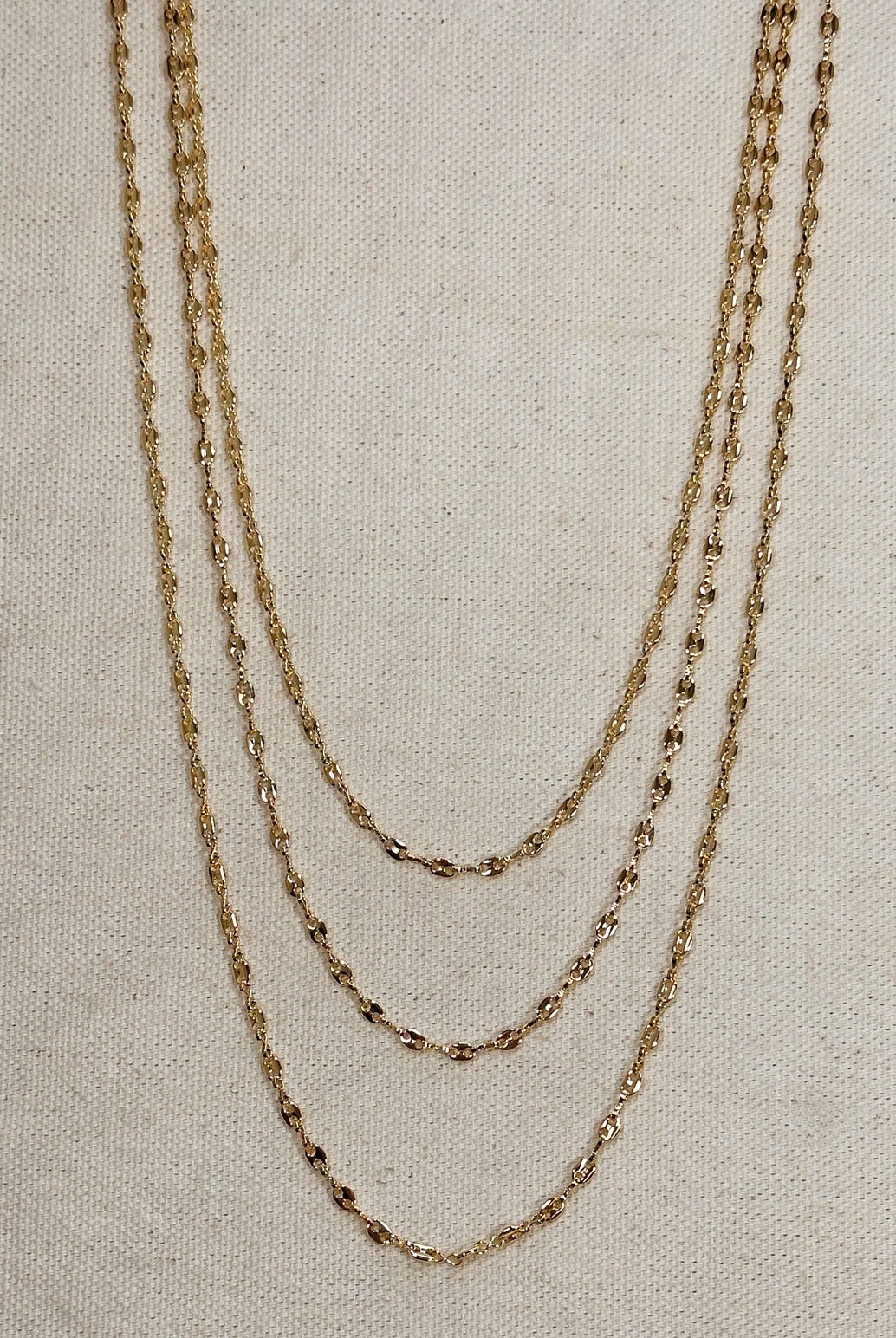 18k Gold Filled Mini Puffy Links Chain Apex Ethical Boutique