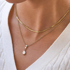 Rose & Lee Co Dorielle 18K Gold Non-Tarnish Layered Teardrop Necklace Necklaces