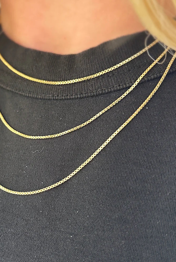 1mm Box Chain Apex Ethical Boutique