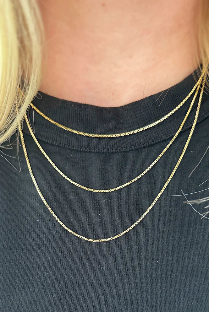 1mm Box Chain Apex Ethical Boutique