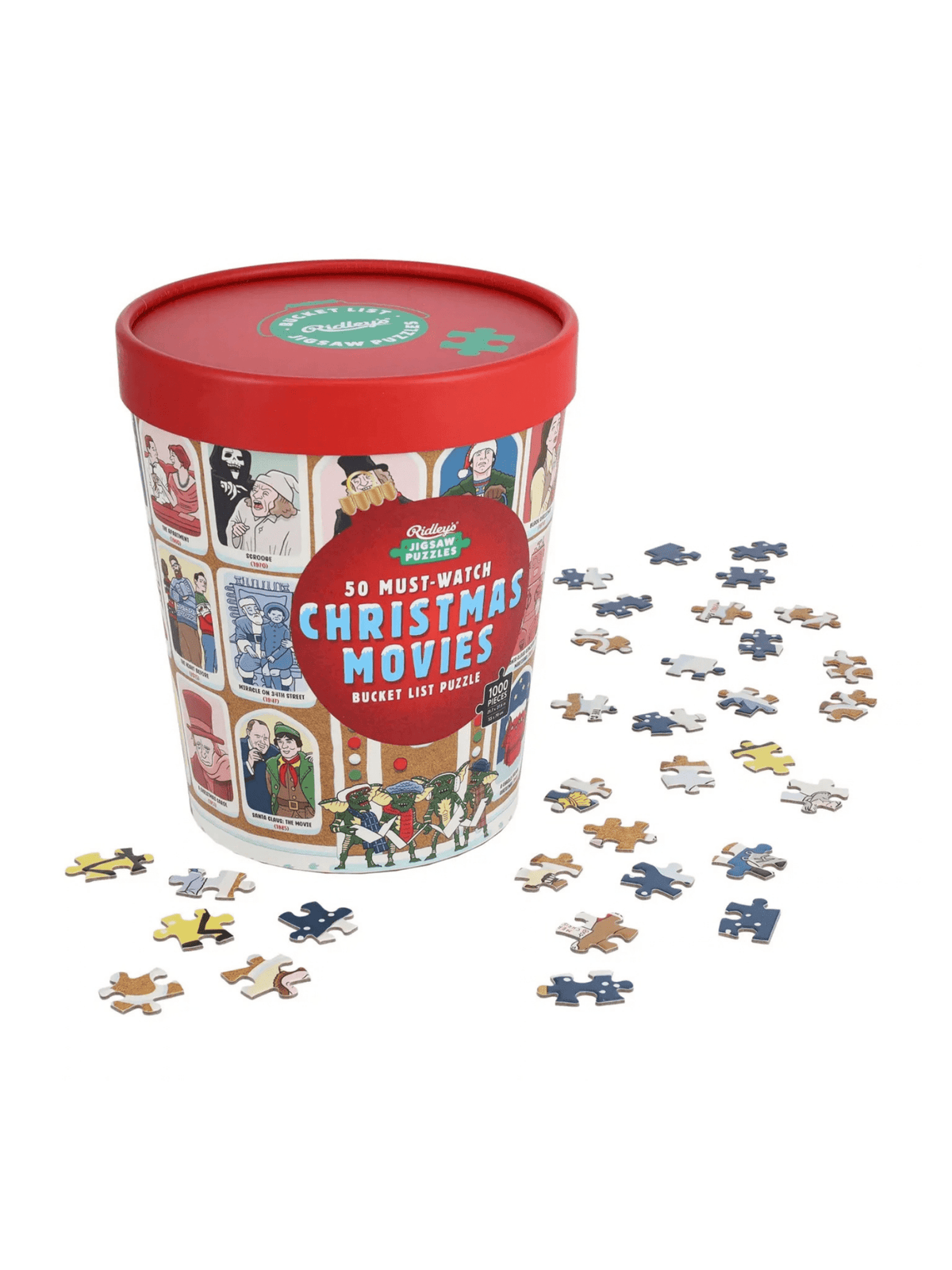 Rose & Lee Co 1000 Piece Puzzle, 50 Must-Watch Christmas Movies Home & Gifts