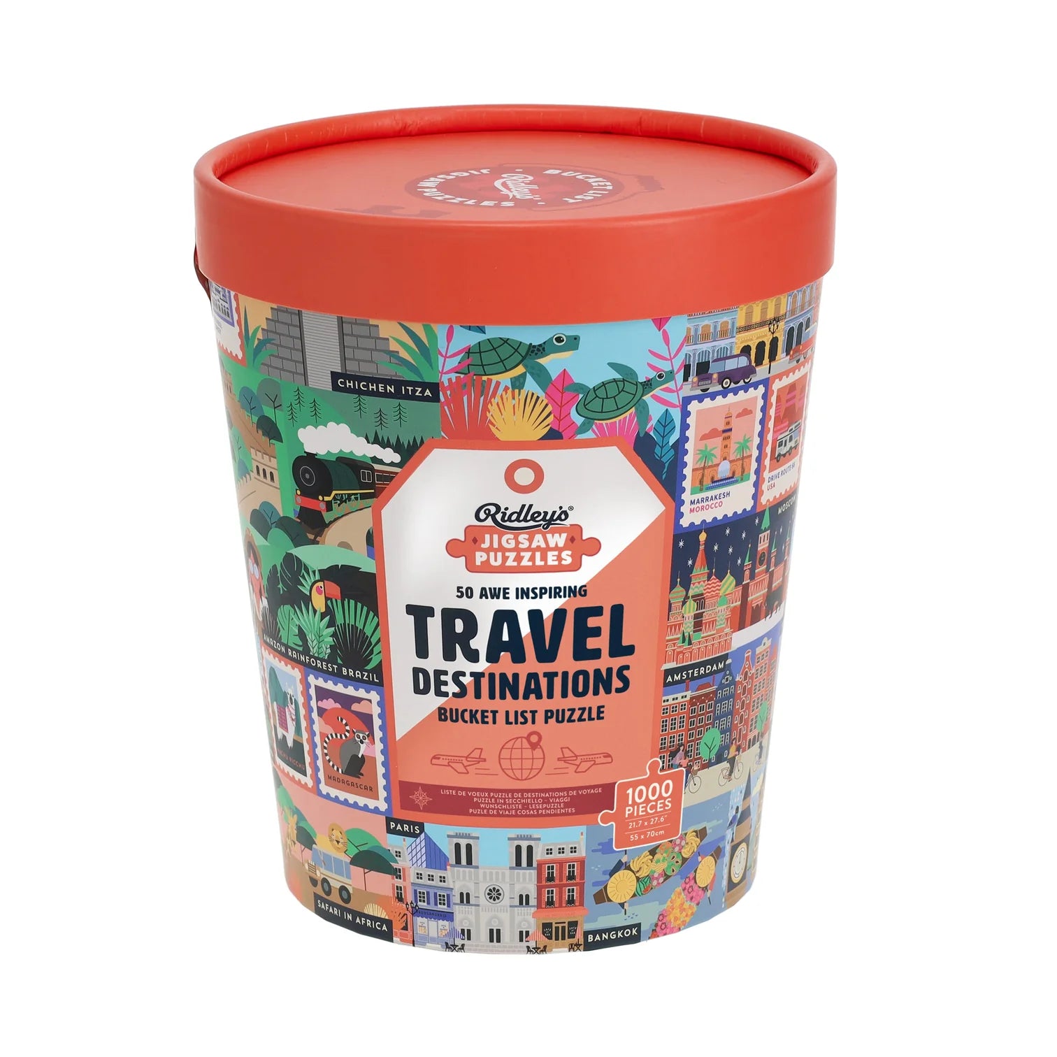 Rose & Lee Co 1000 Piece Puzzle, 50 Travel Destinations Home & Gifts