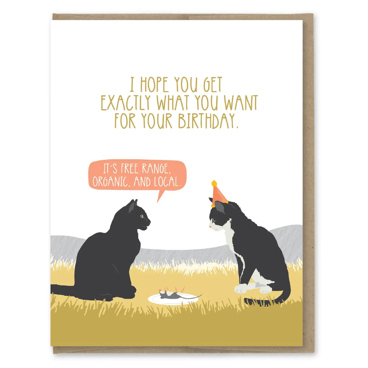 Rose & Lee Co Organic Mouse Birthday Card Stationery