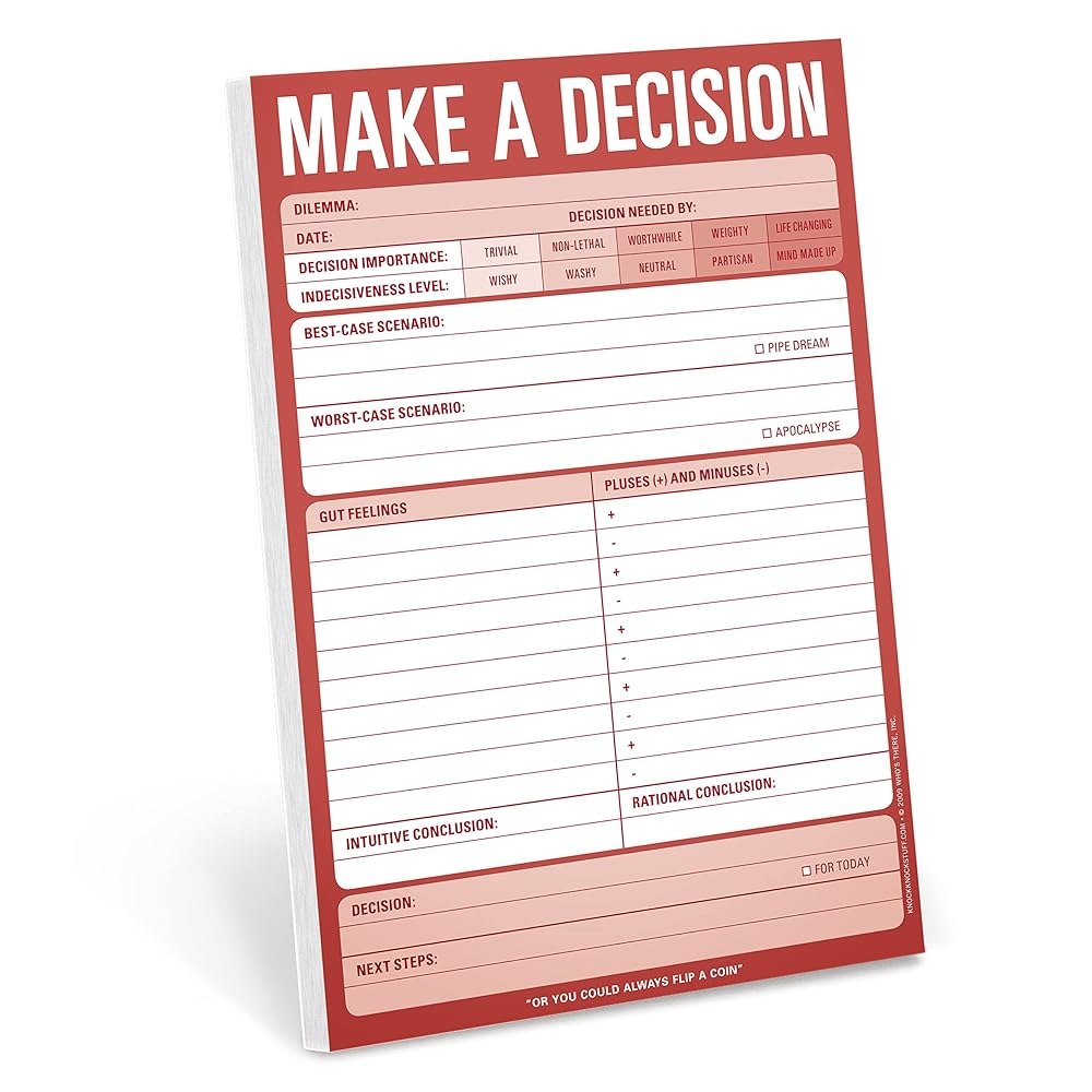 Knock Knock Make a Decision Pad cover image