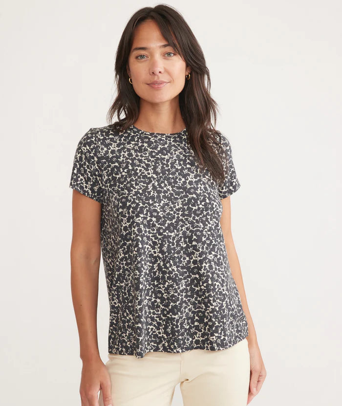 Abstract Floral Work Top Apex Ethical Boutique