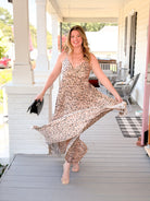 Rose & Lee Co Ada Dress, Leopard Event Dress